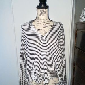 Black & White Striped Long Sleeve.